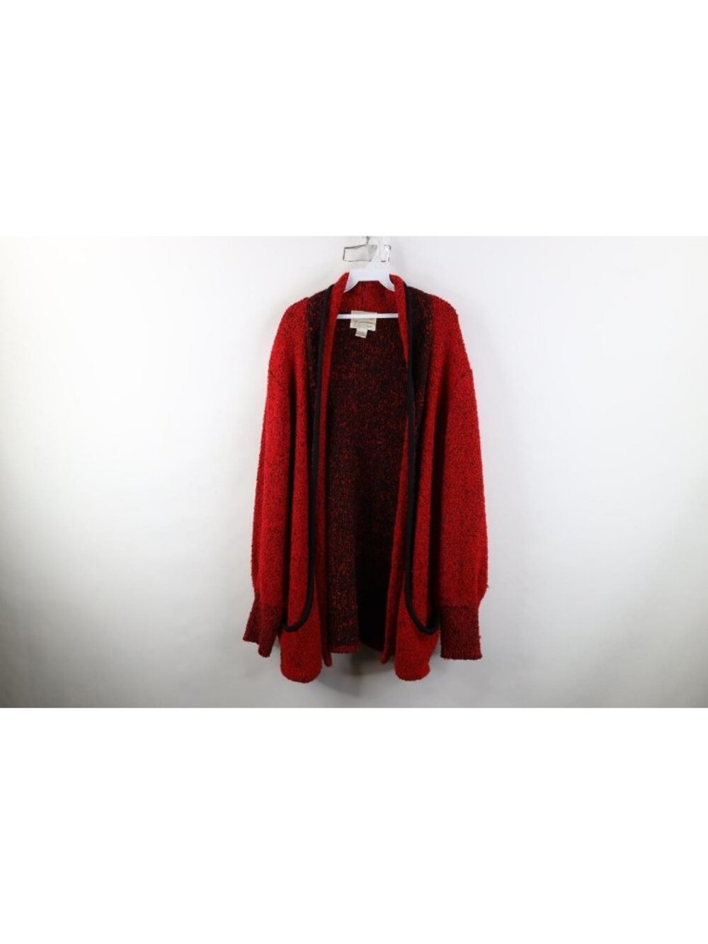 Vintage 90s Streetwear Womens 2XL Textured Fleece Open Front Cardigan Sweater